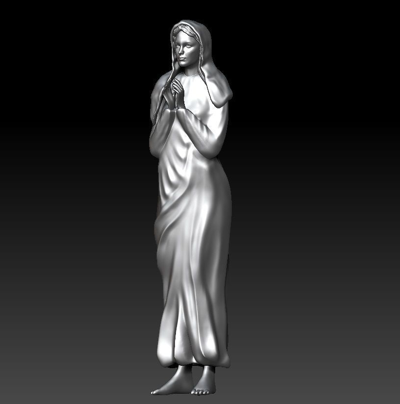 St Mary figurine 3D print model_1
