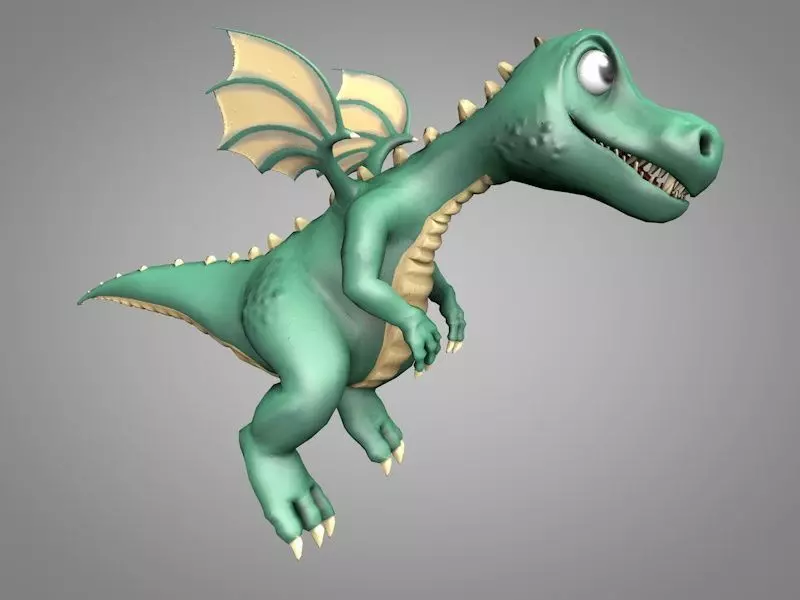 Dragon Cartoon Low-poly 3D model