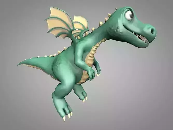 Dragon Cartoon Low-poly 3D model