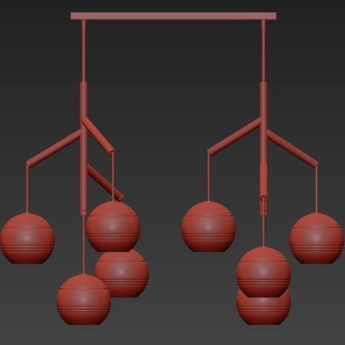 Tech Lighting Sedona Double Chandelier 3D model_4