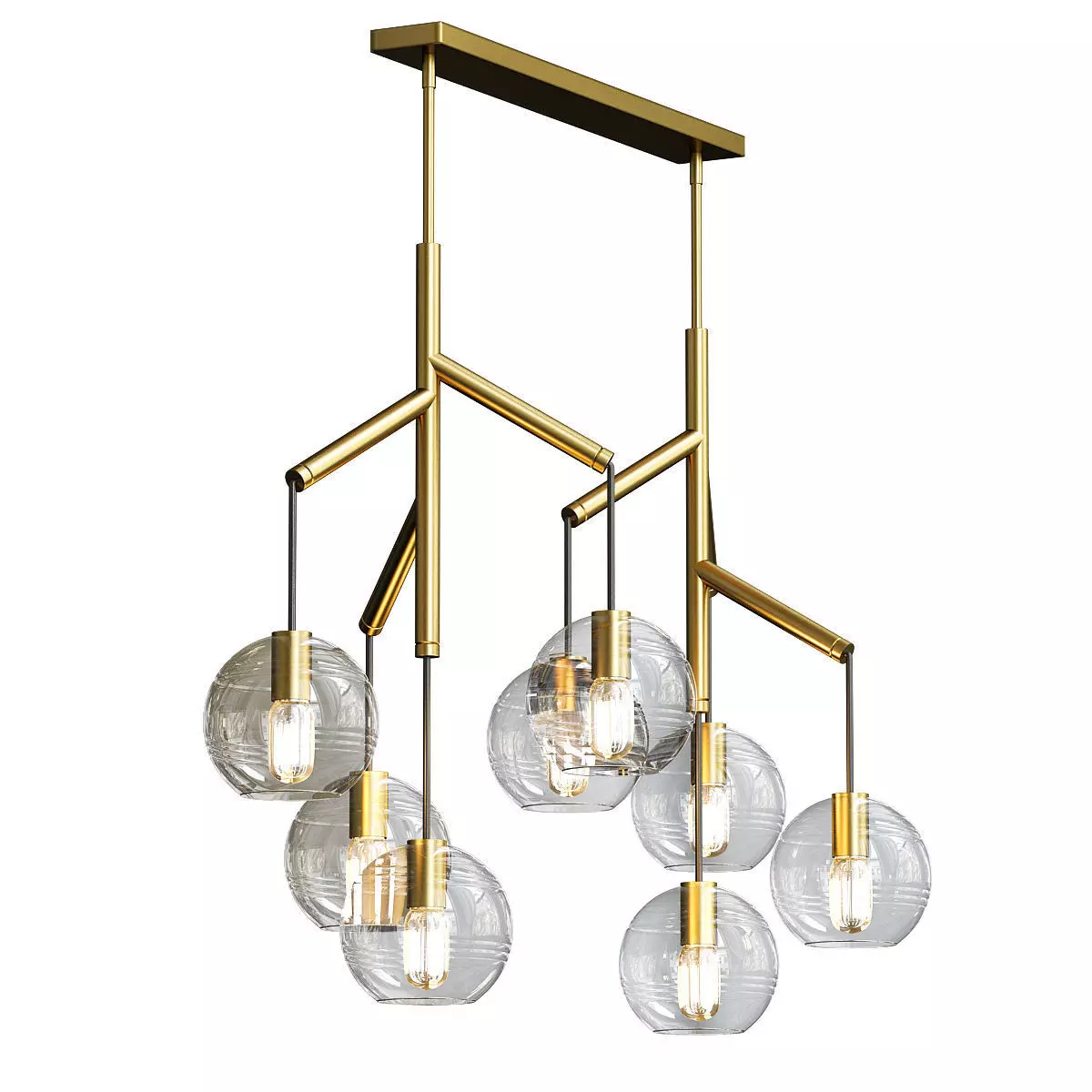 Tech Lighting Sedona Double Chandelier 3D model_0