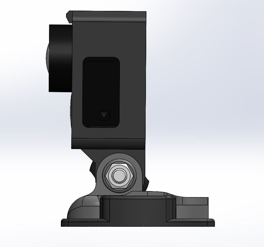 GoPro Camera flat mount 3D print model_7