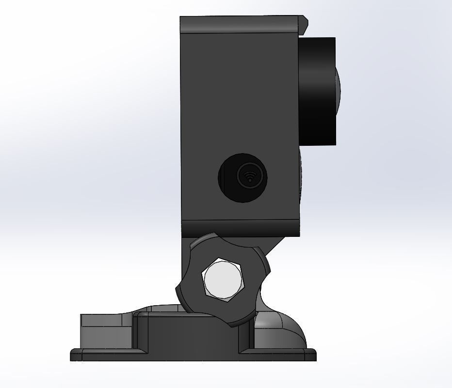 GoPro Camera flat mount 3D print model_5