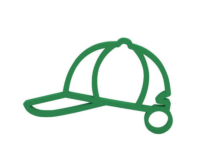 Keychain baseball cap 3D print model