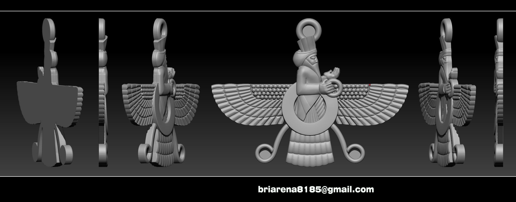 Jewelry Diamond Pendant 3D print model_1