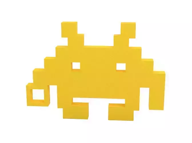 Keychain space invader