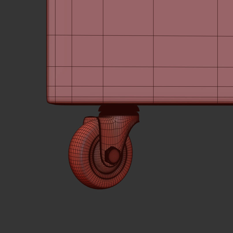 Folding Screen Gran Coromandel Red and Gold by Fornasetti Low-poly 3D model_12