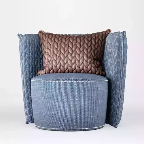 Armchair chair with pillow