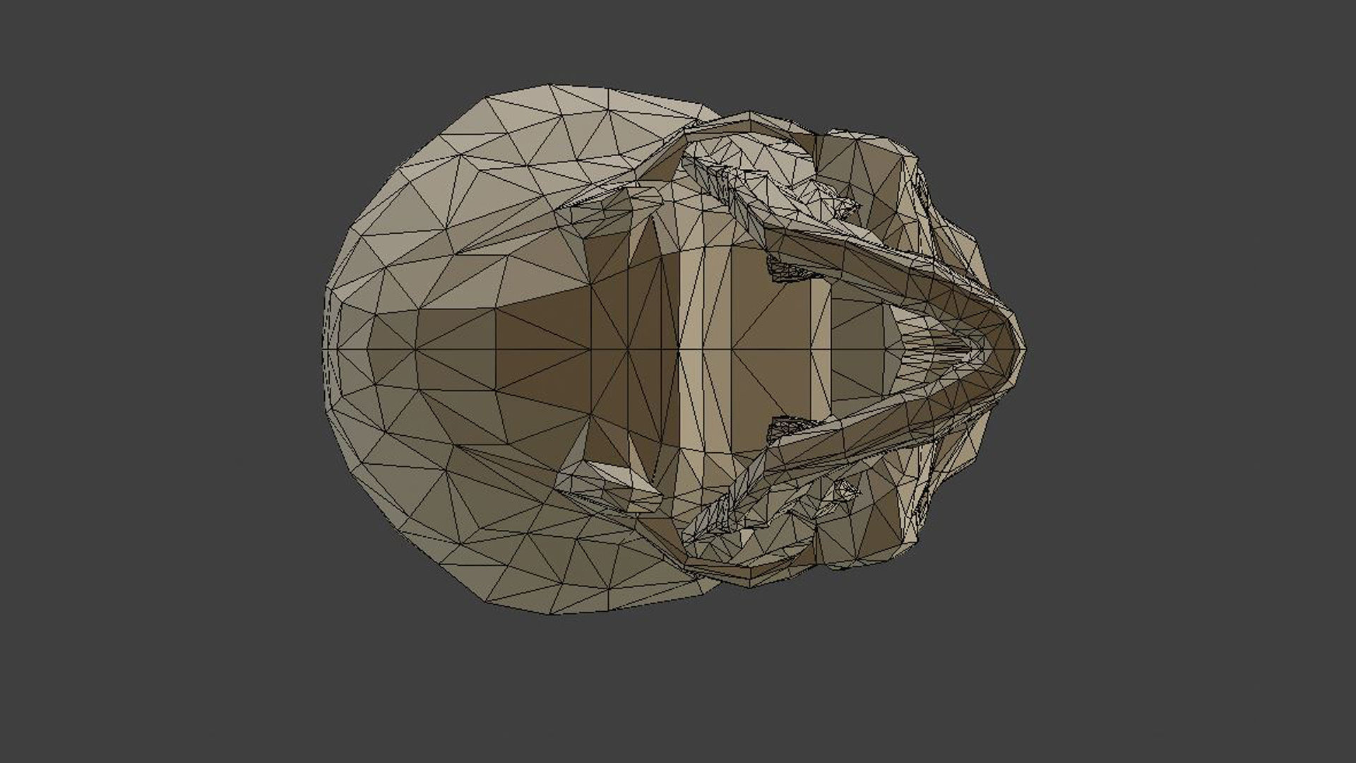 Low poly skull 3d model in polygons 3D model_7