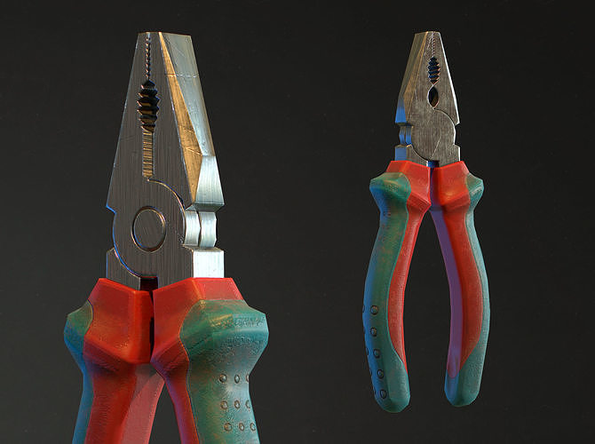Pliers two Low-poly 3D model