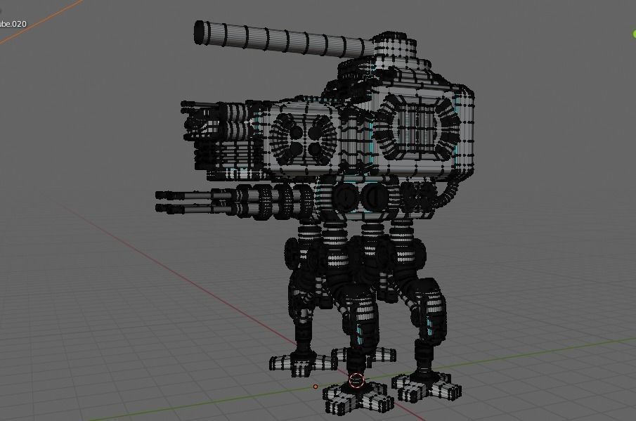sci fi steampunk Spider tank 3D model_4