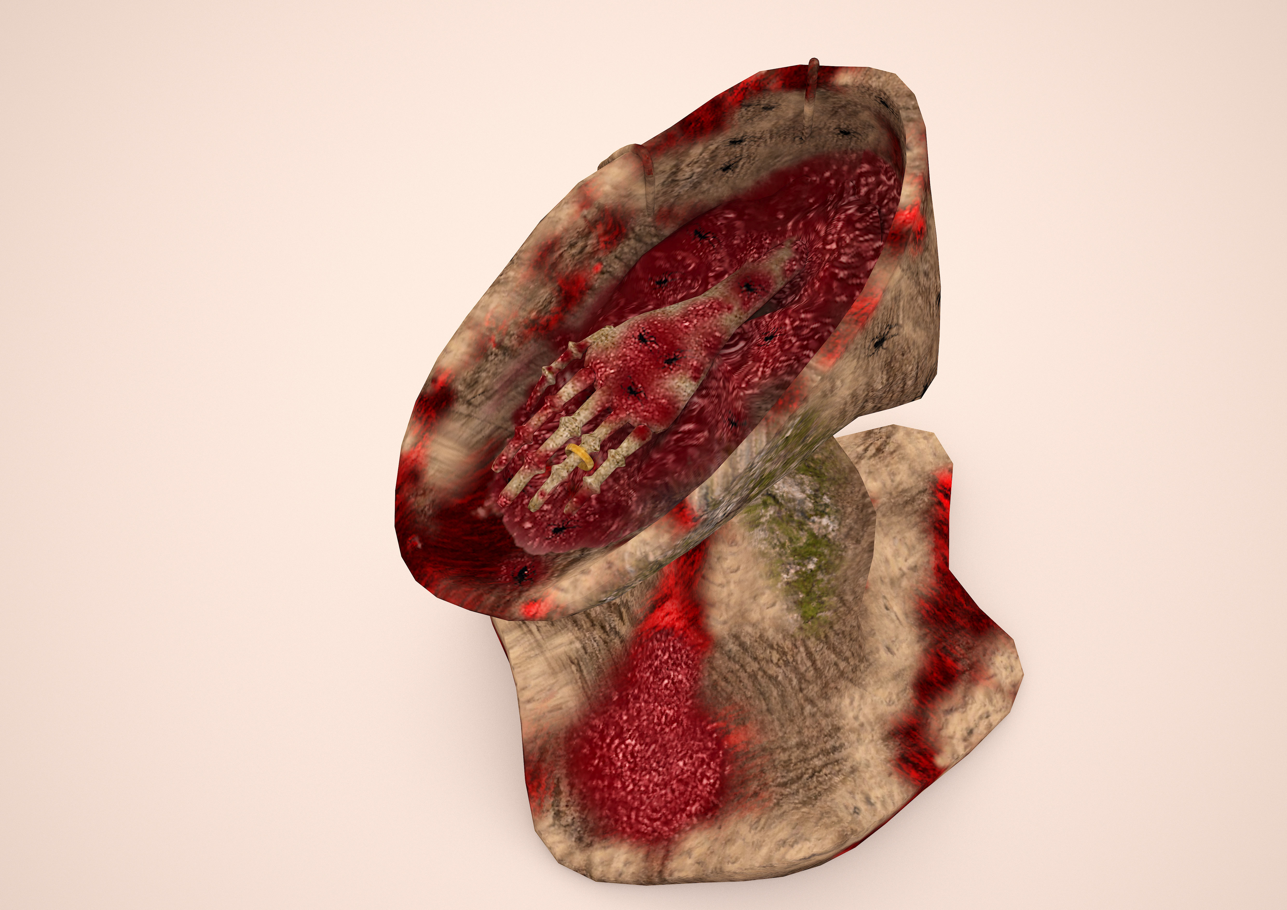  arm cut at ritual altar 3D model_3