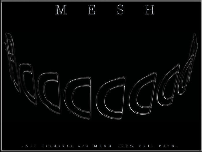 Half Circle Metal Chain Rings - Dozen - Curved  Low-poly 3D model_6