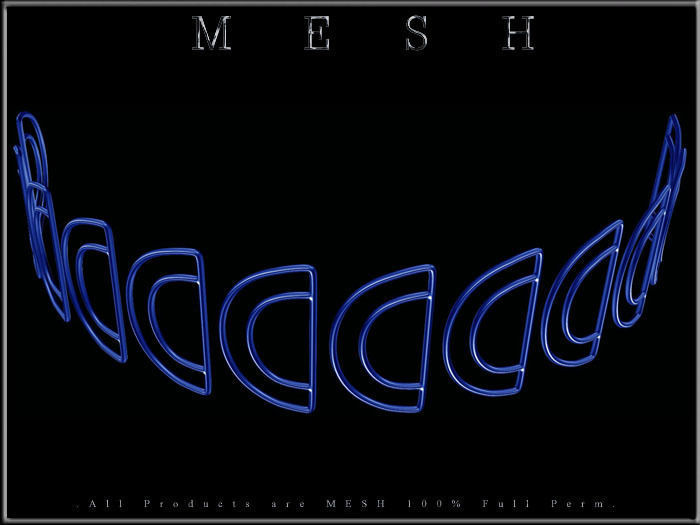 Half Circle Metal Chain Rings - Dozen - Curved  Low-poly 3D model_7