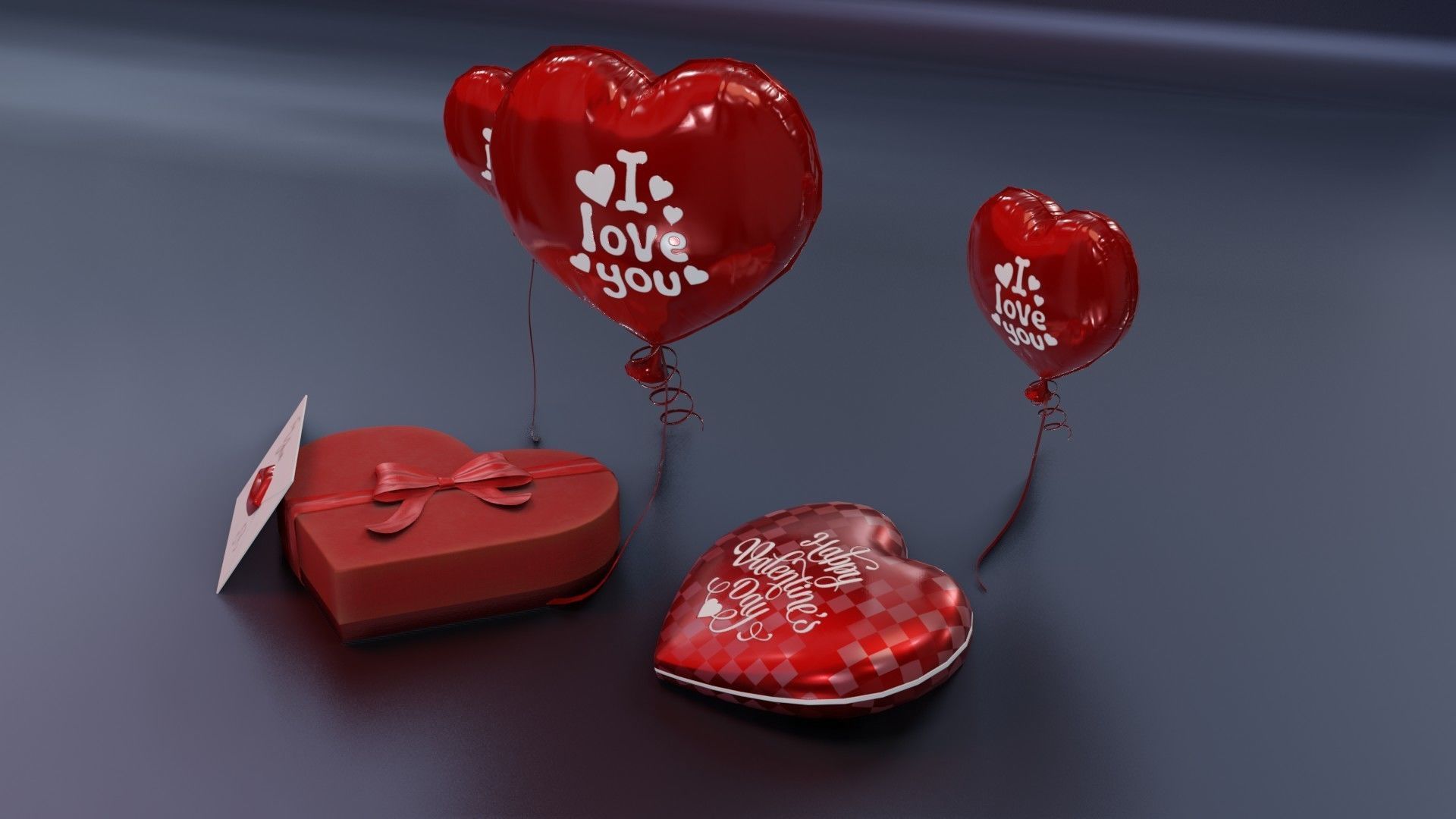 Valentines Day 3D Model Low-poly 3D model_3