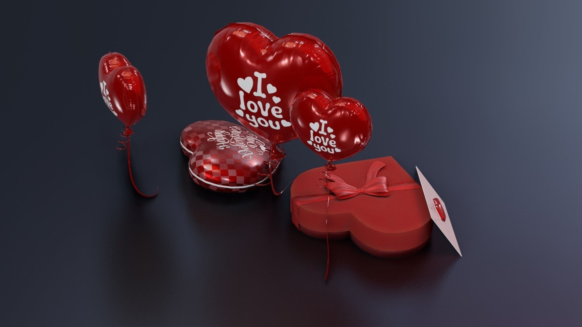 Valentines Day 3D Model Low-poly 3D model_4