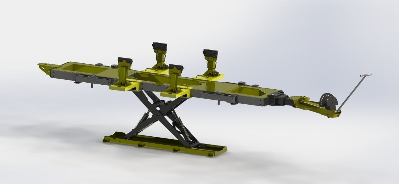 CAR chassis repair lift 3D model_1