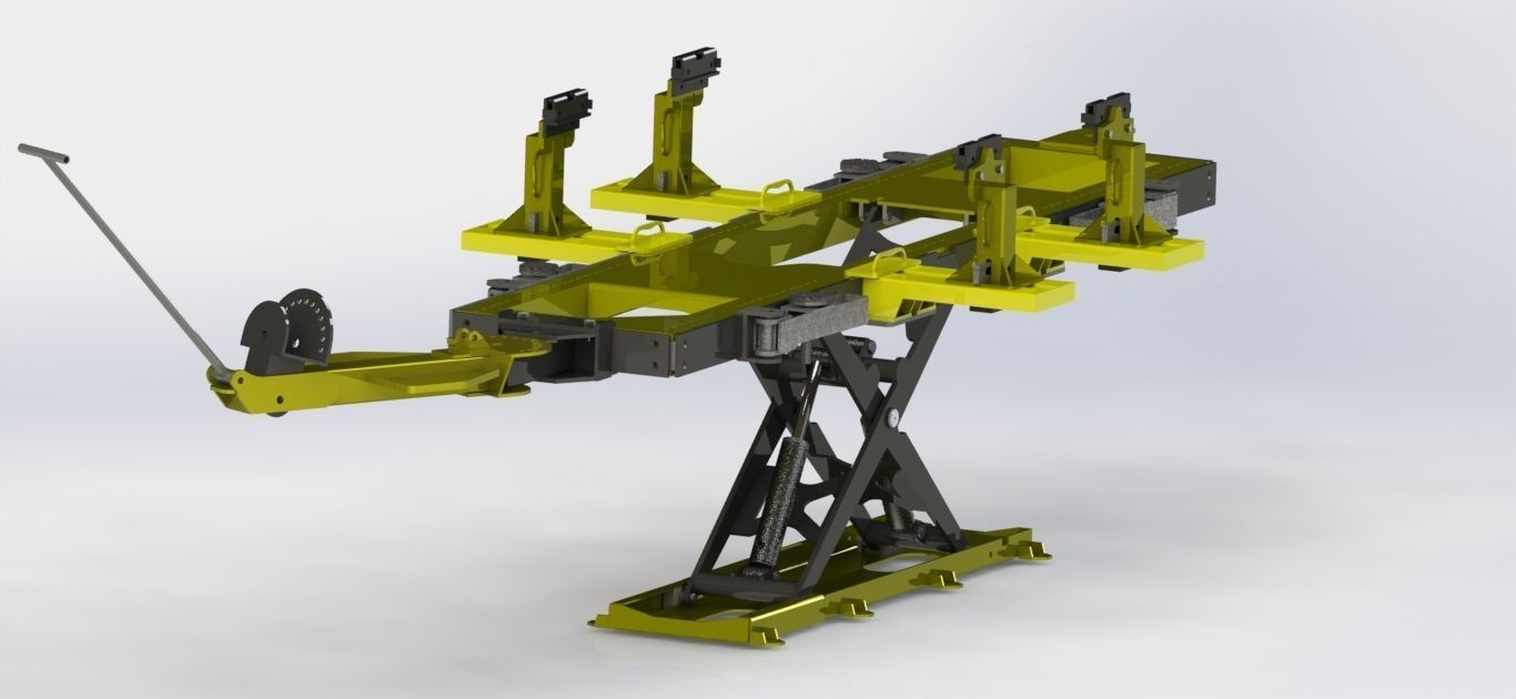 CAR chassis repair lift 3D model_3