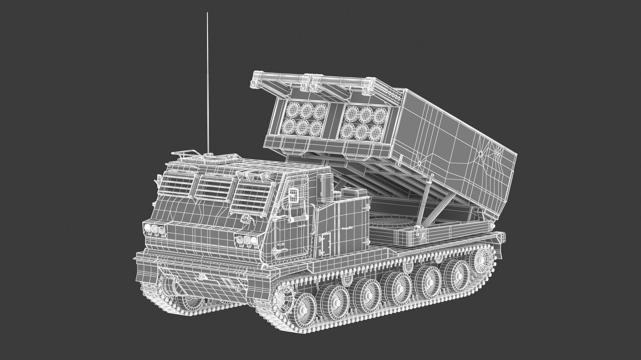 M270 Multiple Launch Rocket System 3D model_23