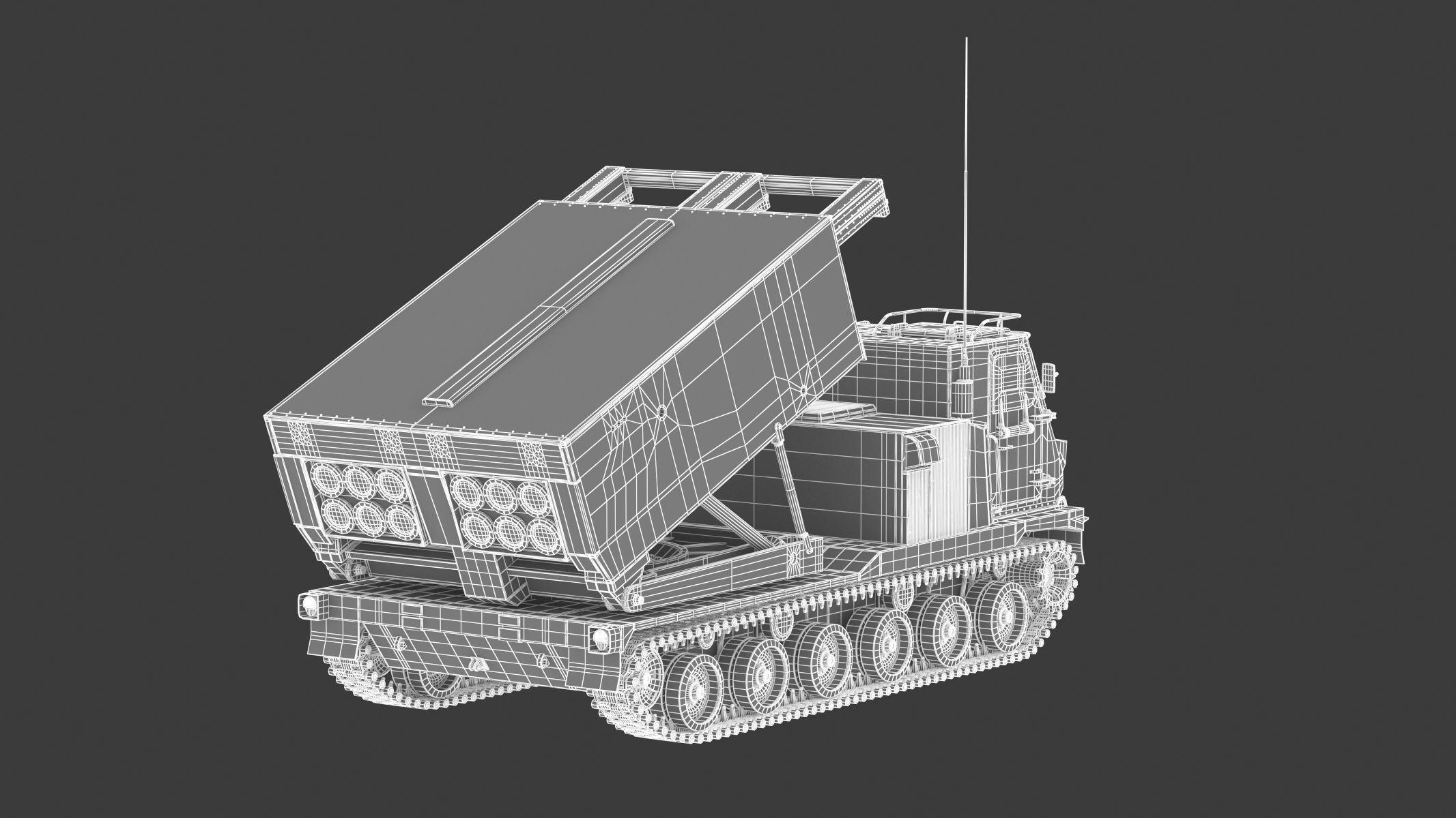 M270 Multiple Launch Rocket System 3D model_28
