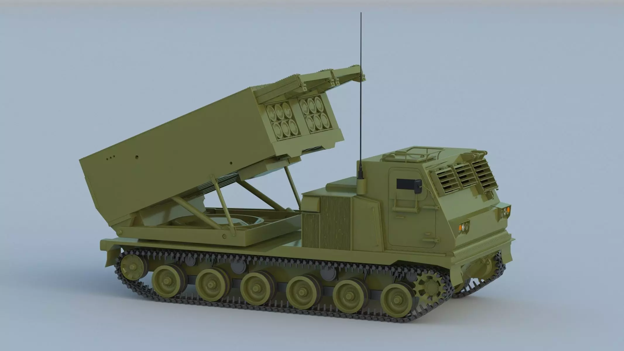 M270 Multiple Launch Rocket System 3D model_0
