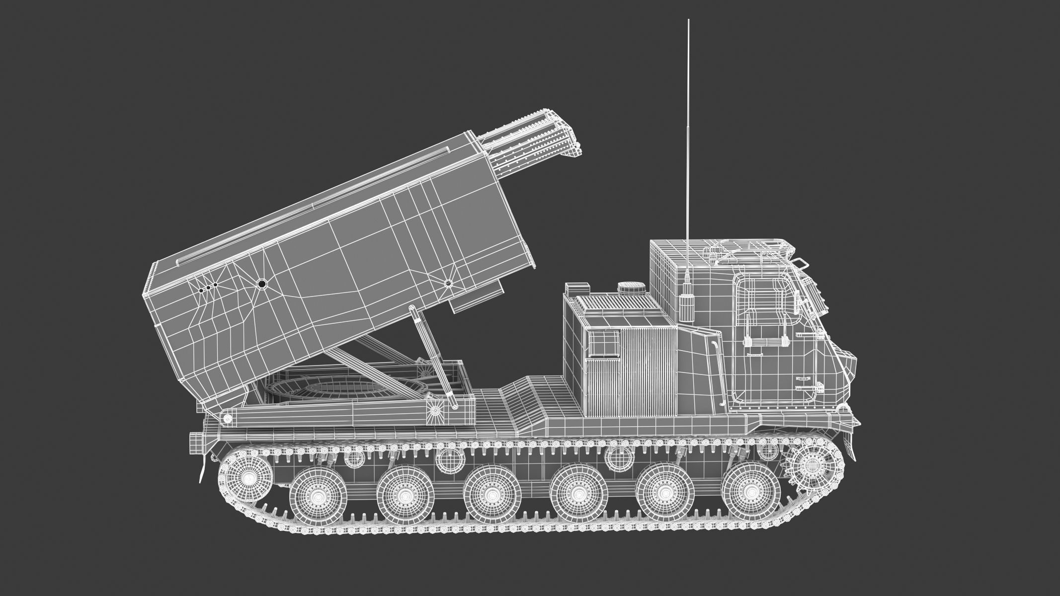 M270 Multiple Launch Rocket System 3D model_29