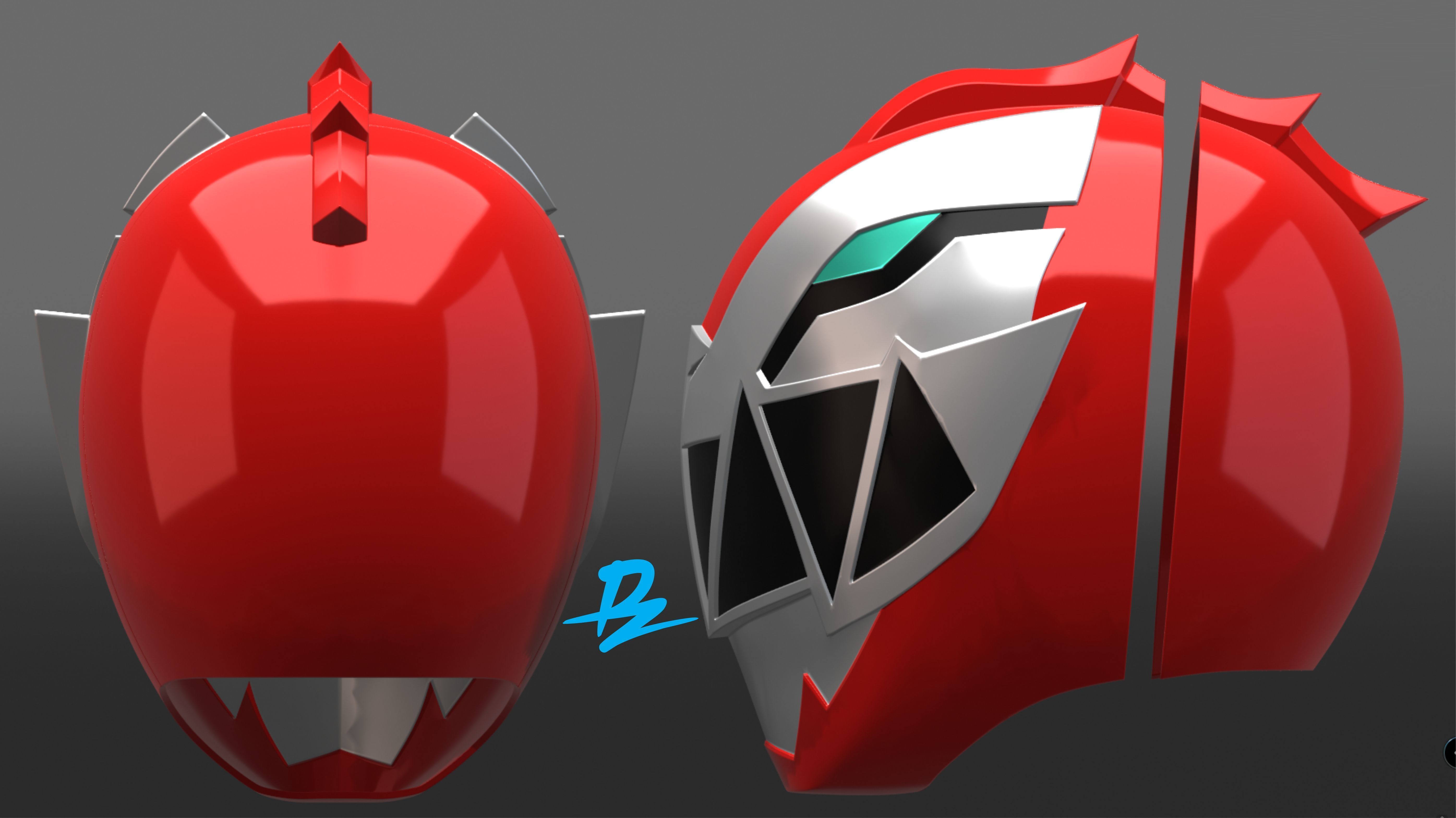 Ryusoulger Red 3D print model_1