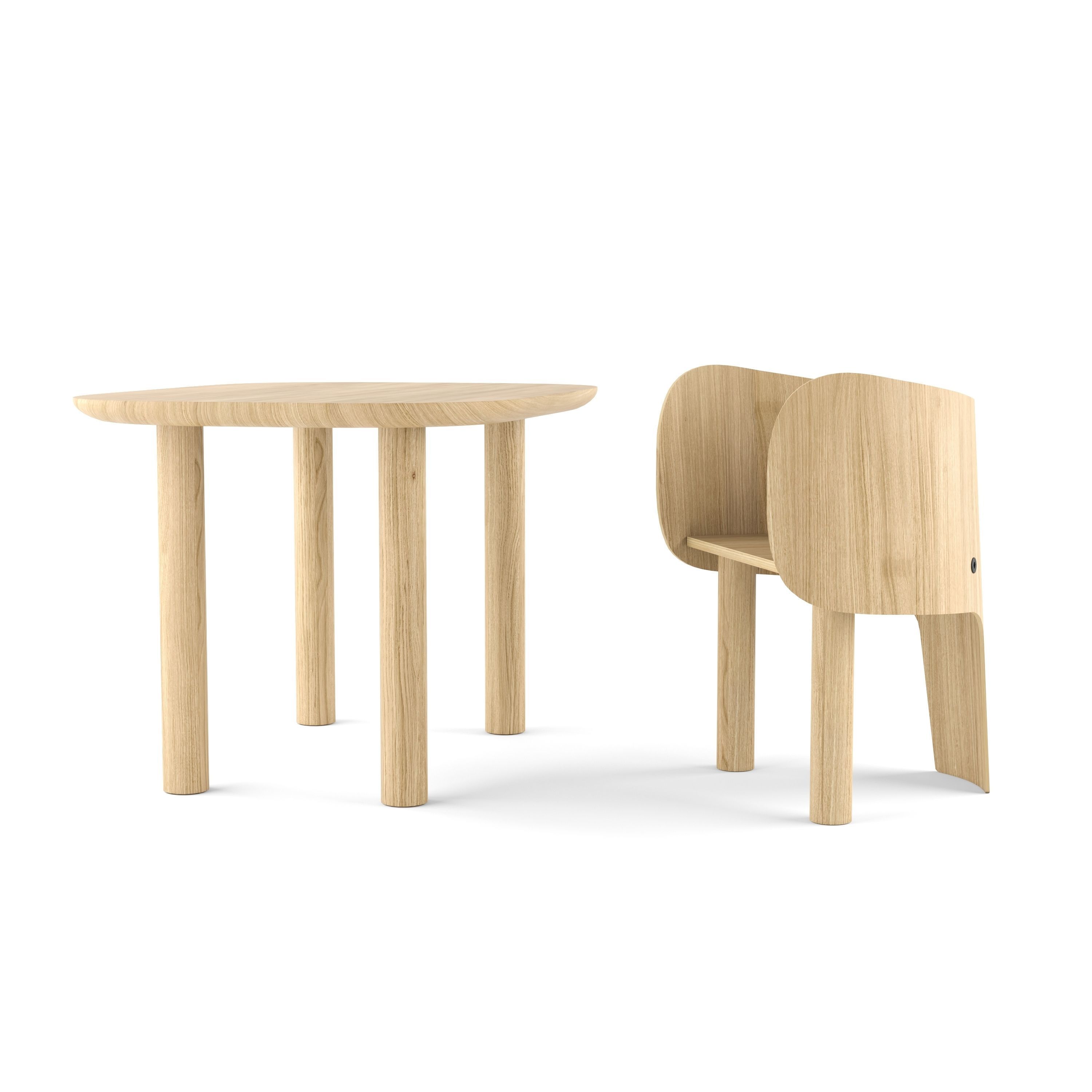 MARC VENOT Elephant Chair and Table 3D model_1
