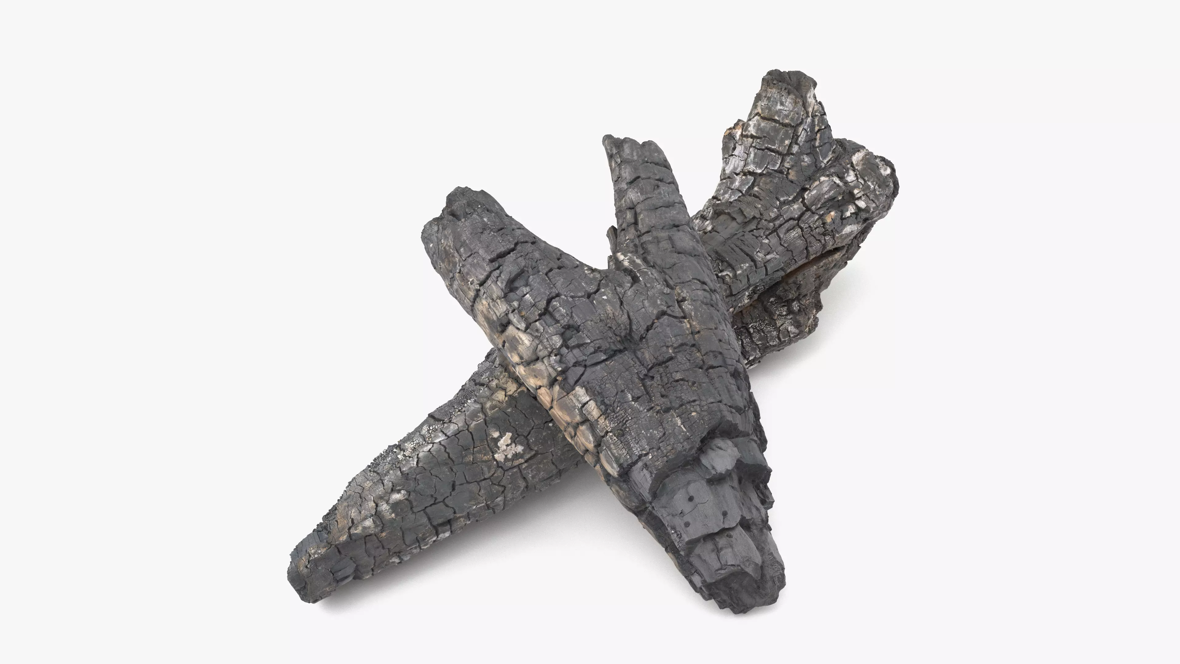 Burned Forest Woods Low-poly 3D model