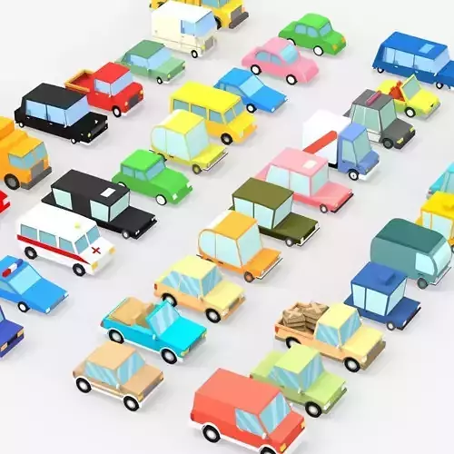 39 Cartoon Cars Collection