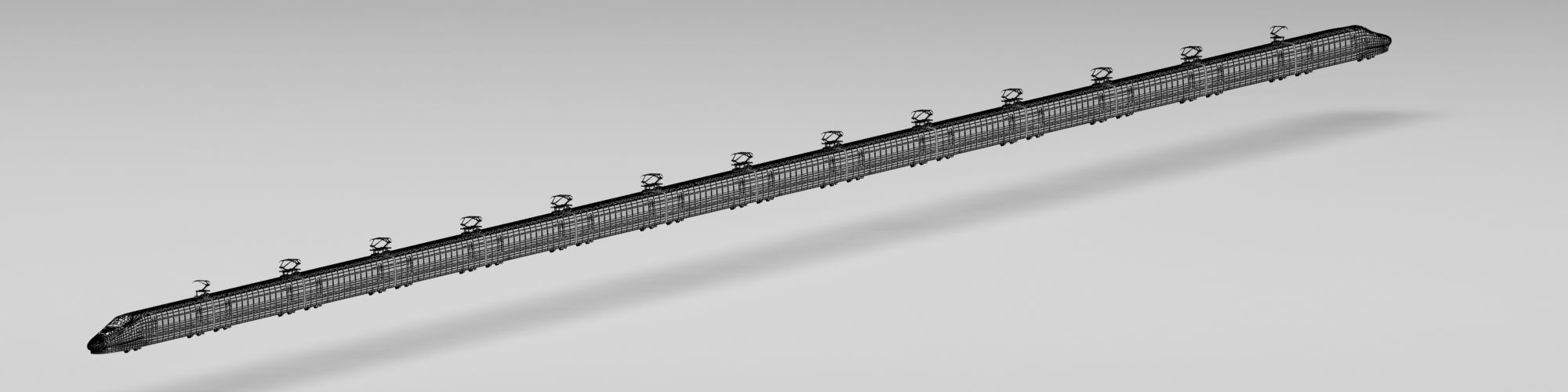 Bullet train 3D model_7