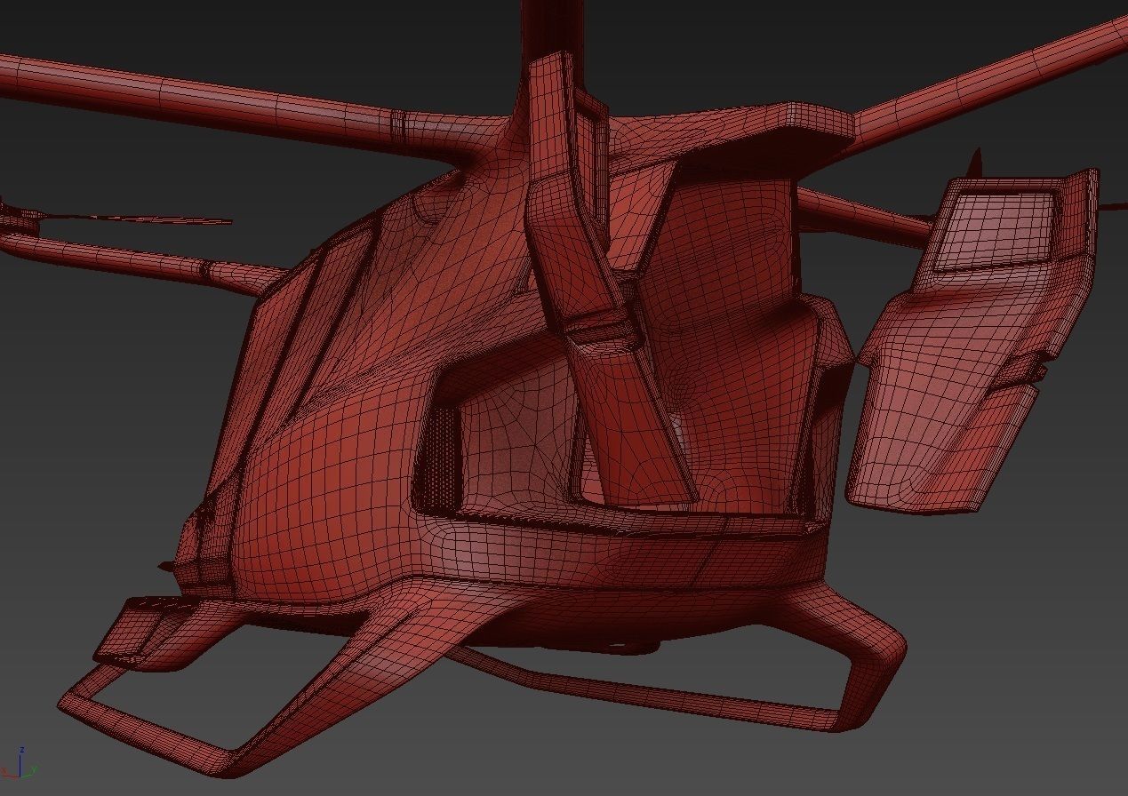 Yellow Taxi Drone with Interior 3D model_33