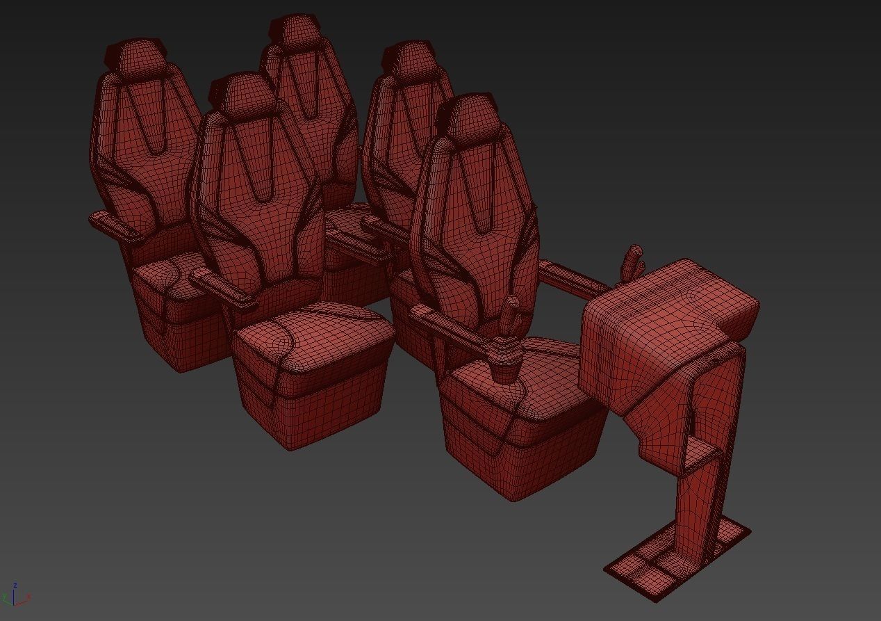 Yellow Taxi Drone with Interior 3D model_39