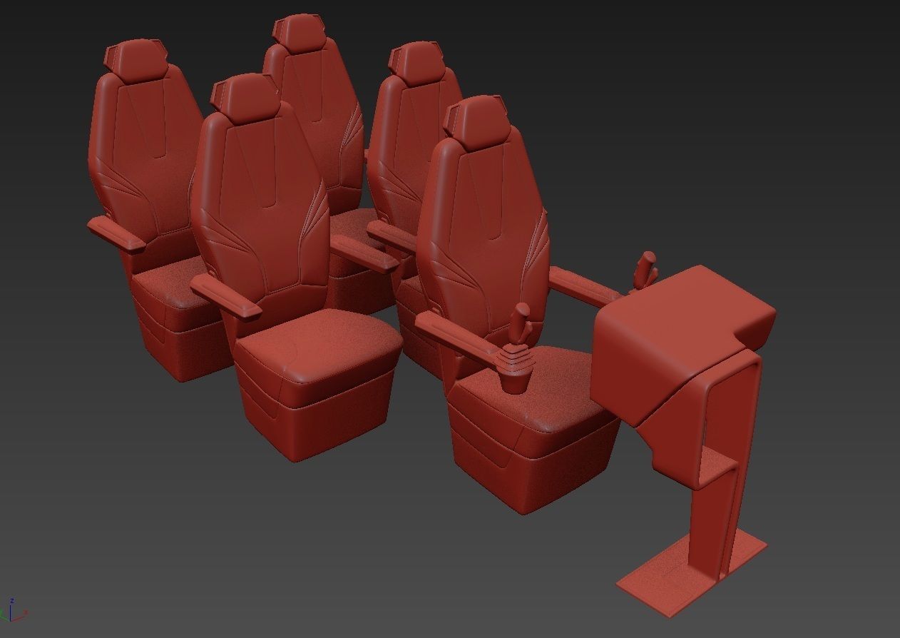 Yellow Taxi Drone with Interior 3D model_37