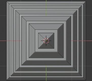 Pyramidal Structure Beveled Low-poly 3D model_7