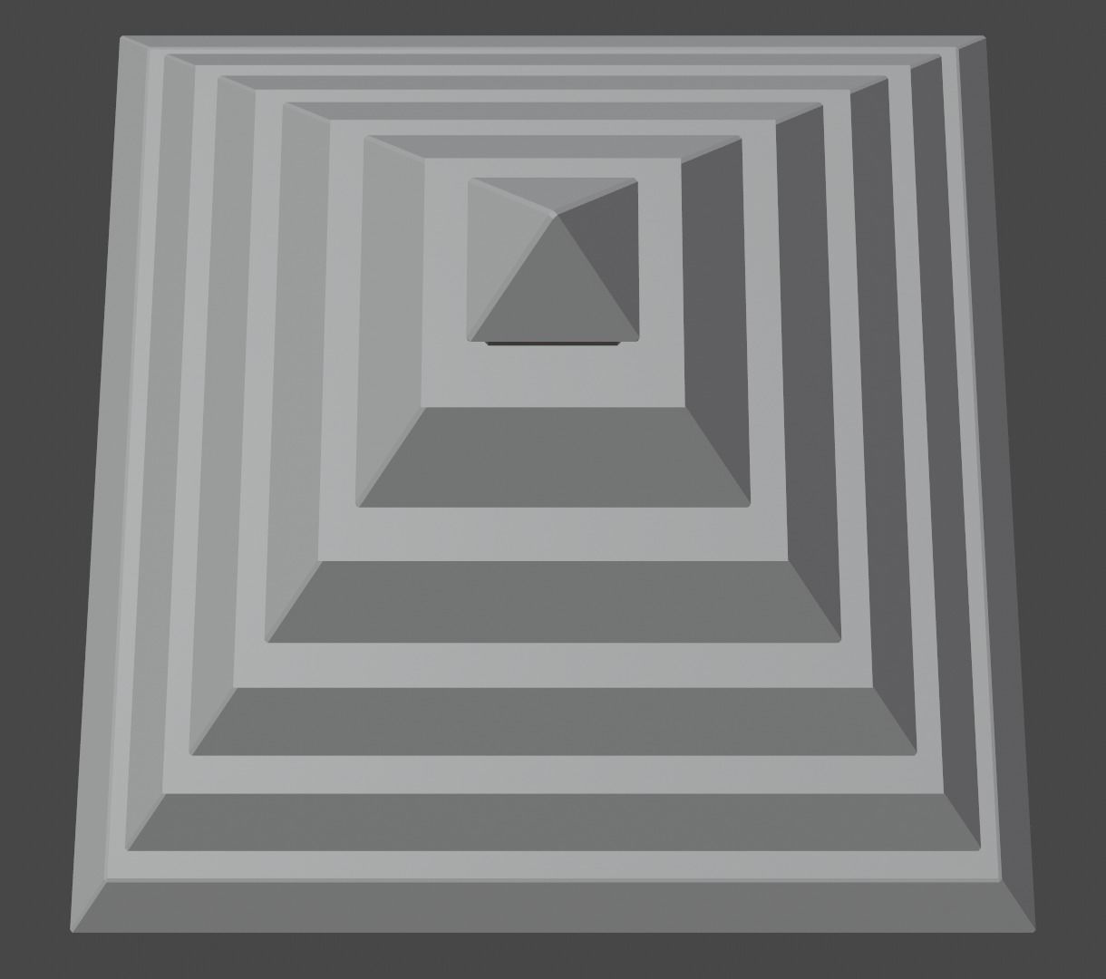 Pyramidal Structure Beveled Low-poly 3D model_2