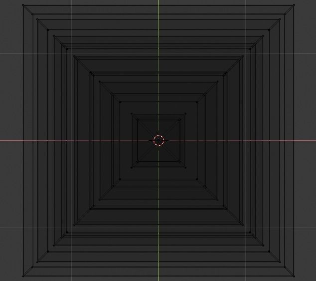 Pyramidal Structure Beveled Low-poly 3D model_9