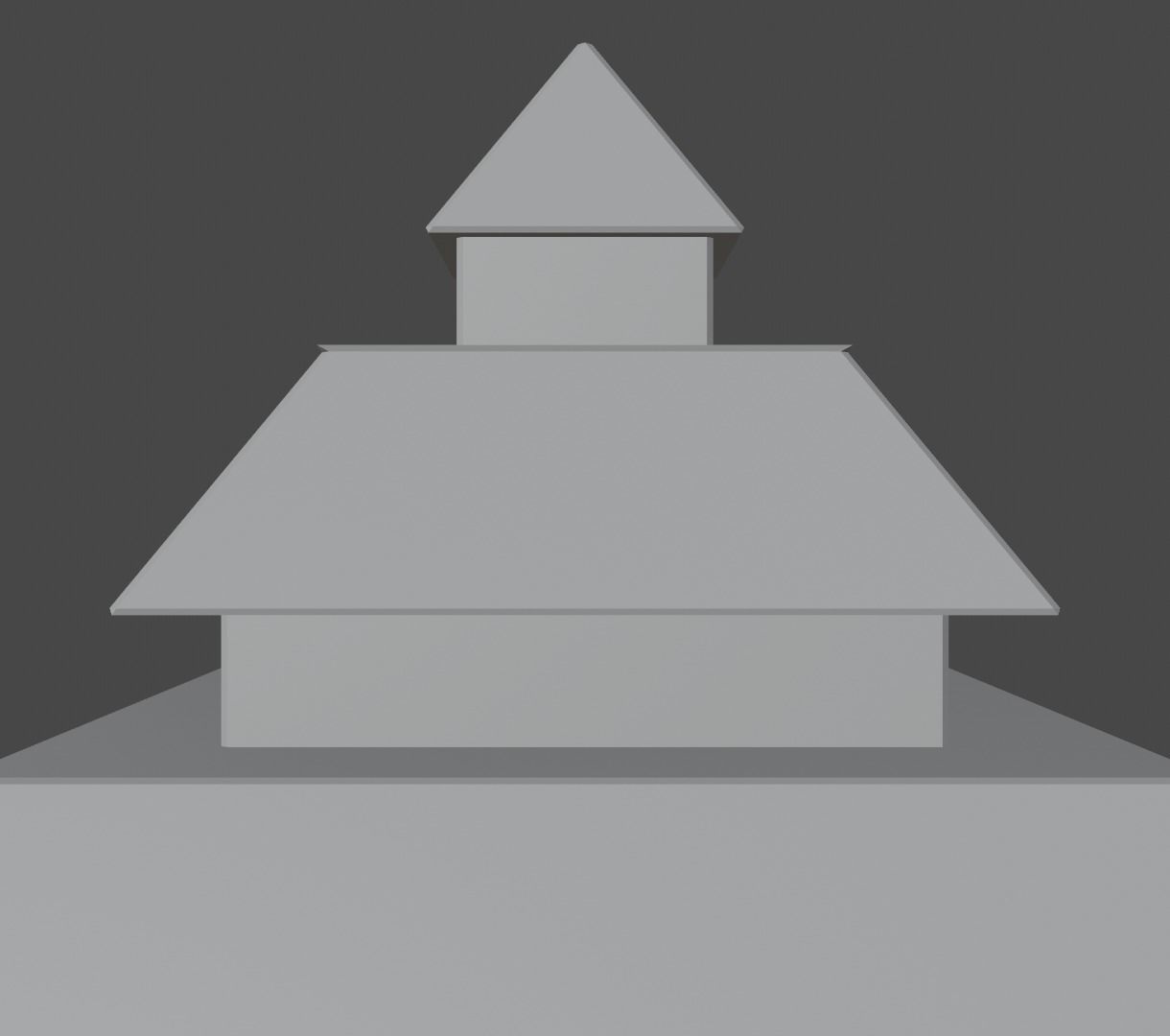 Pyramidal Structure Beveled Low-poly 3D model_13