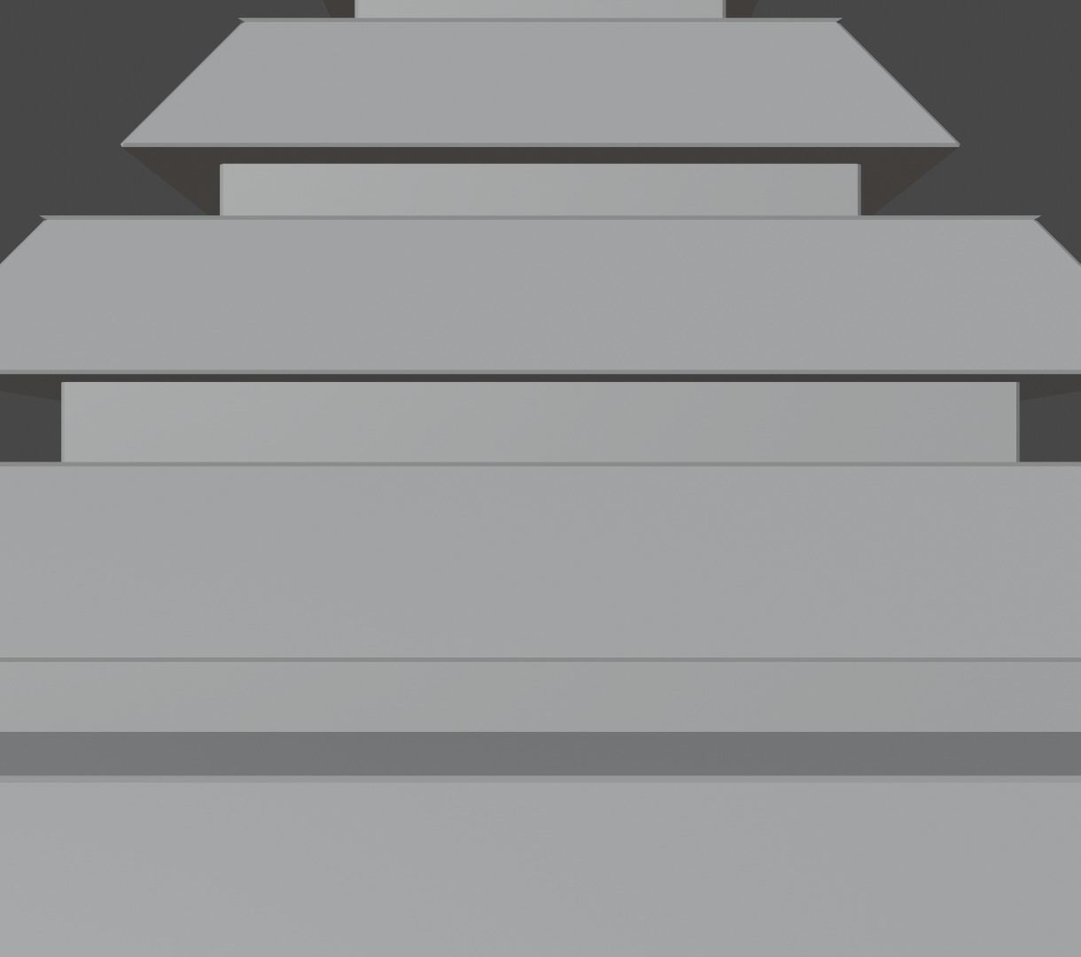 Pyramidal Structure Beveled Low-poly 3D model_11