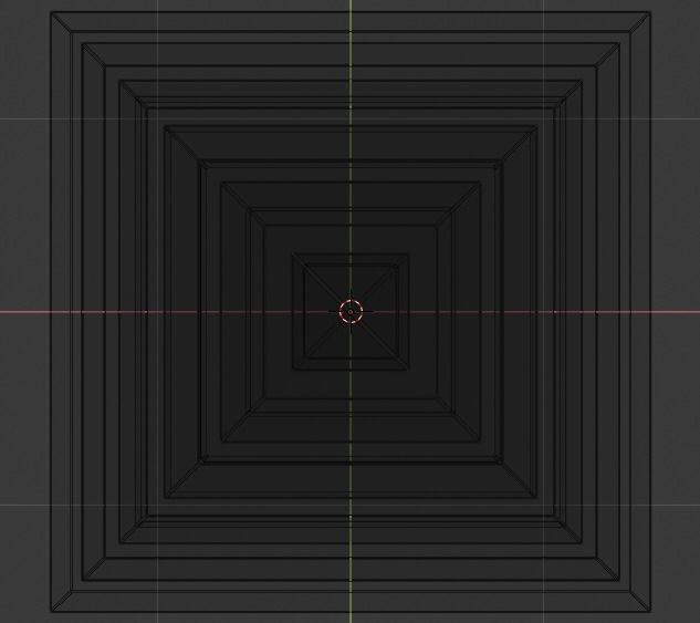 Pyramidal Structure Beveled Low-poly 3D model_8