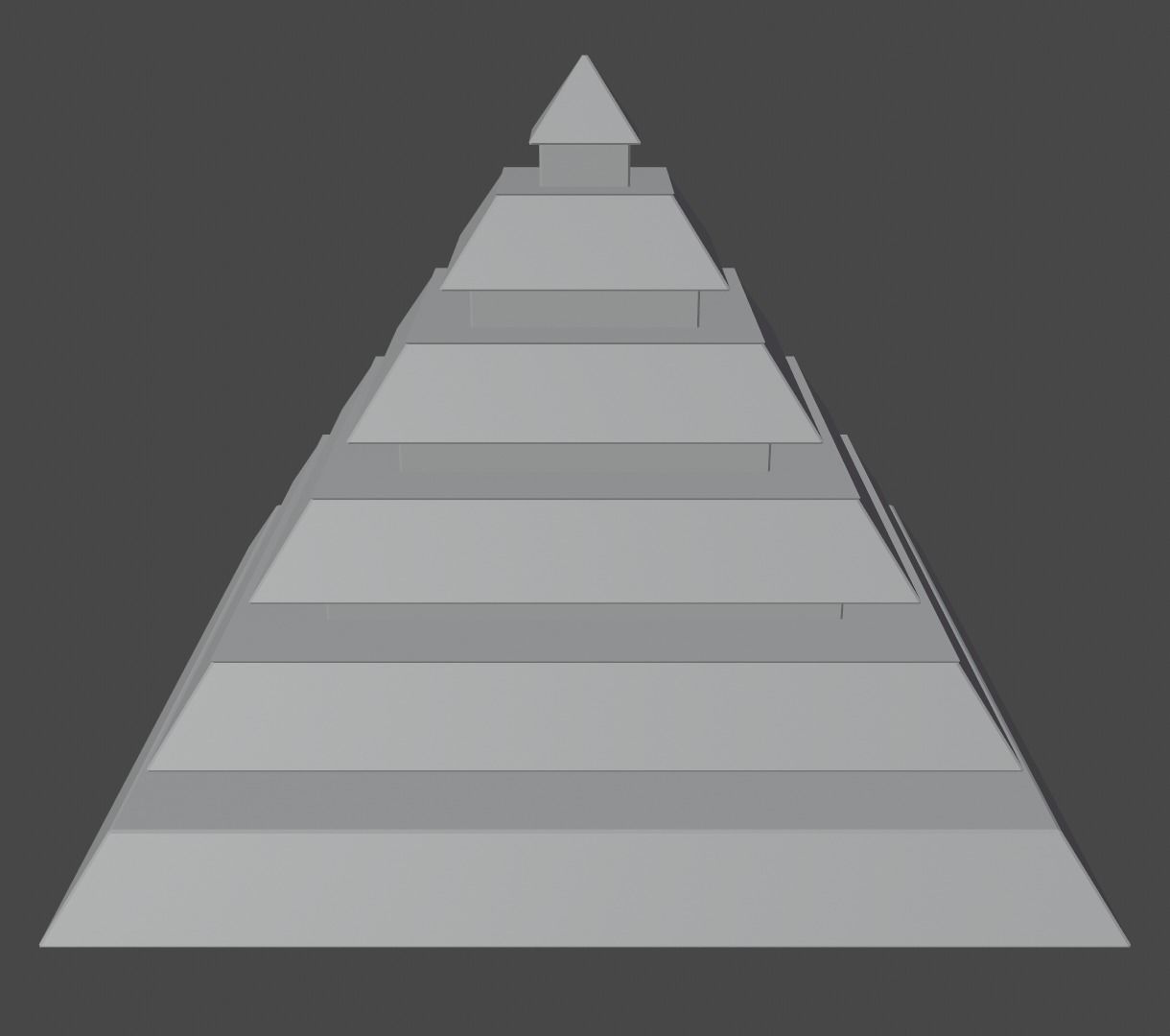 Pyramidal Structure Beveled Low-poly 3D model_14