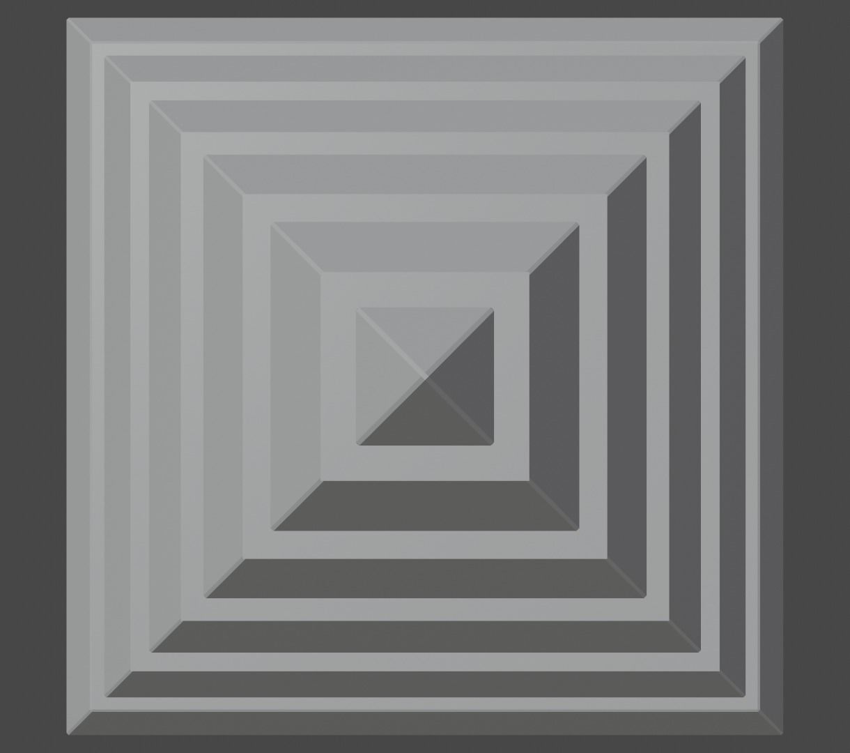 Pyramidal Structure Beveled Low-poly 3D model_16