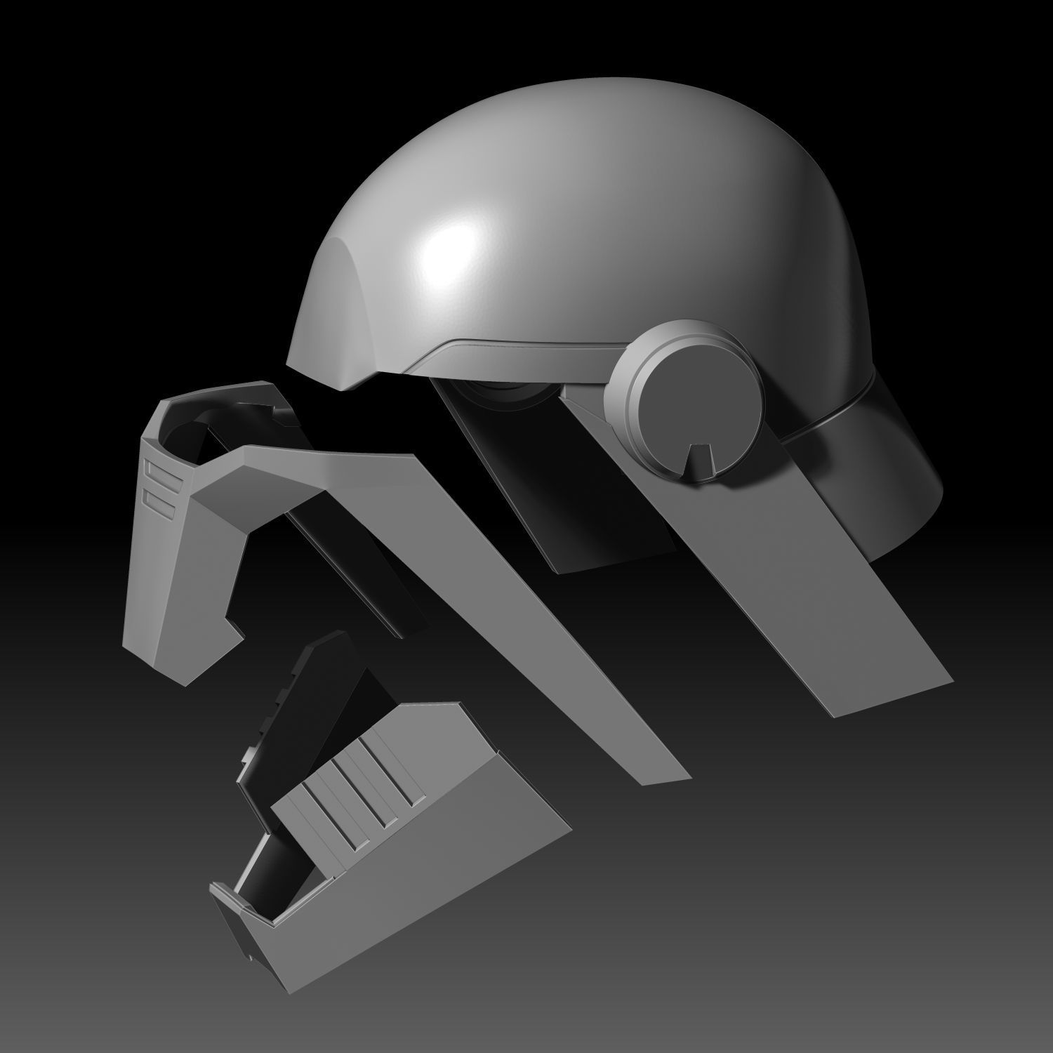 Second Sister Inquisitor Helmet 3D Printable Model 3D print model_4