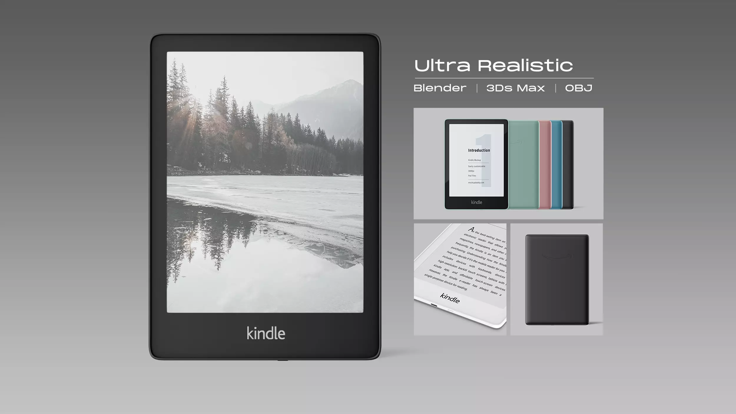 Amazon Kindle Paperback 2021 3D model_0