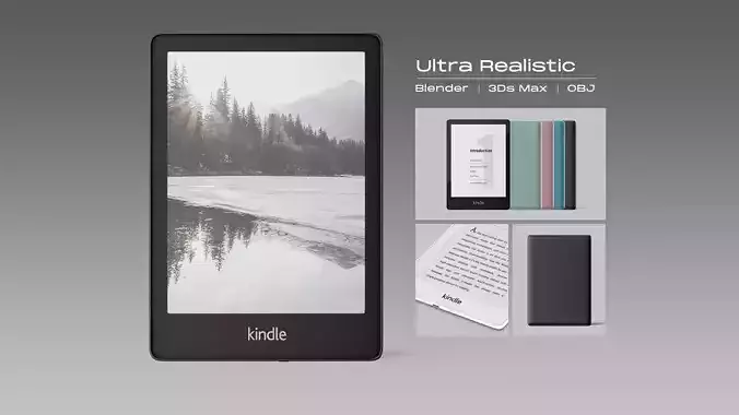Amazon Kindle Paperback 2021 3D model