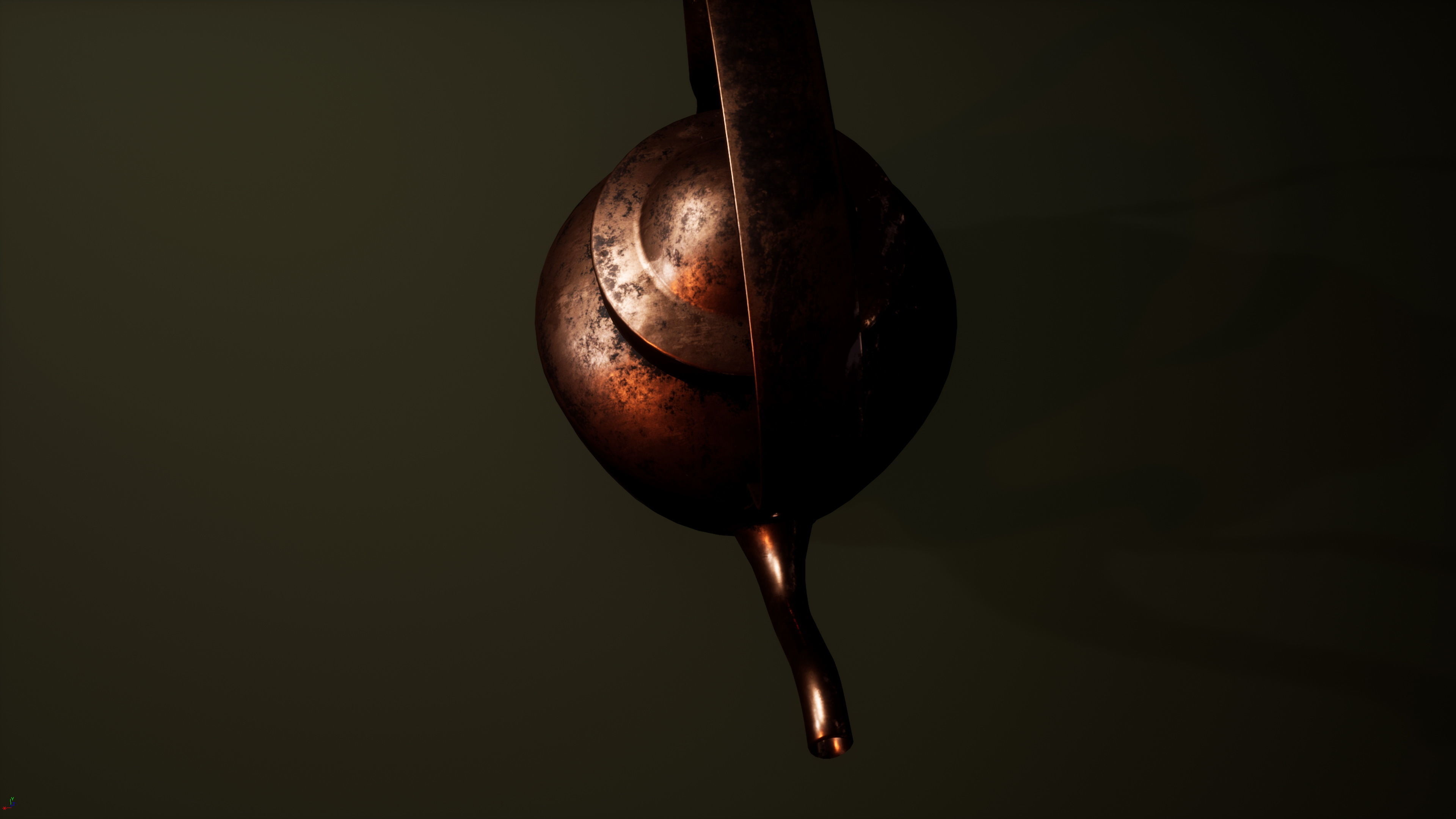 Old Copper Kettle Low-poly 3D model_26