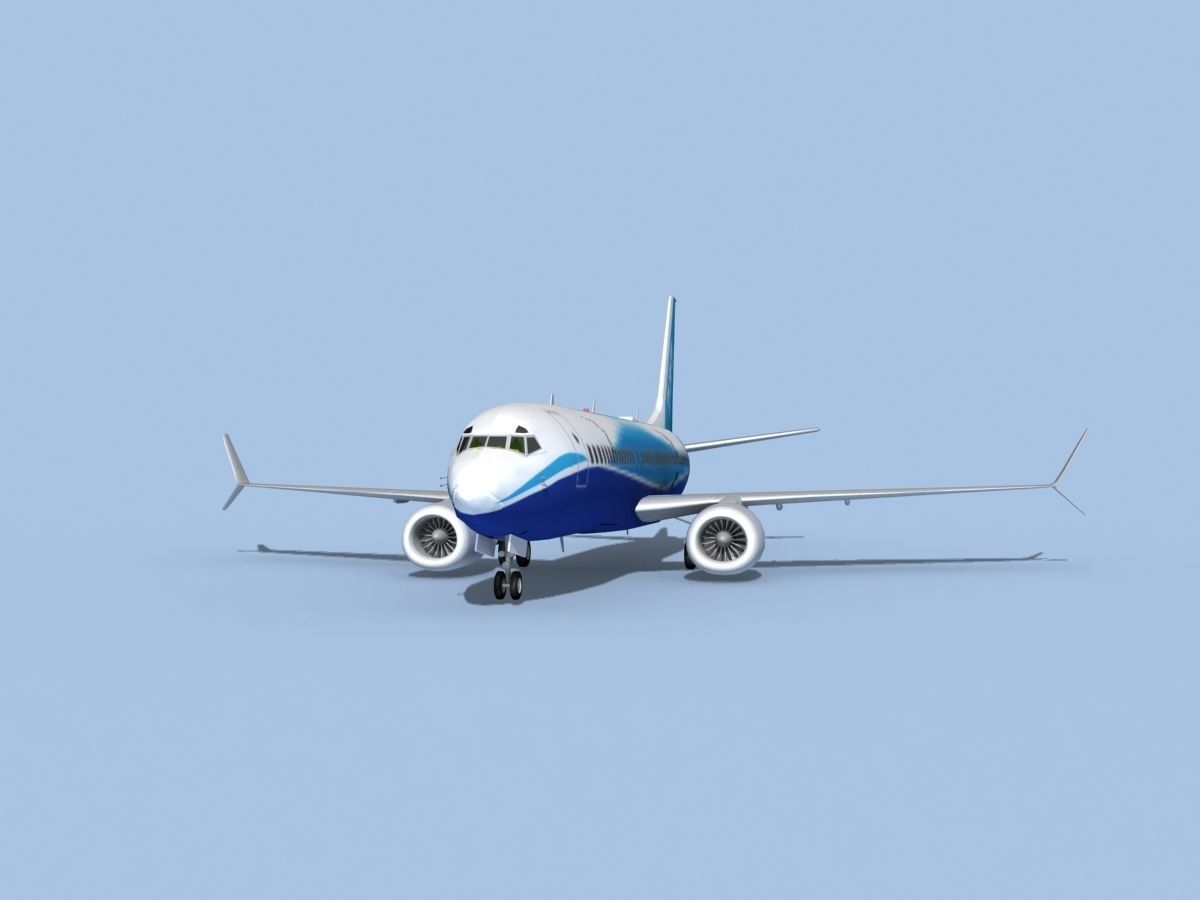 Boeing 737-800 Max Boeing Aircraft 3D model_1