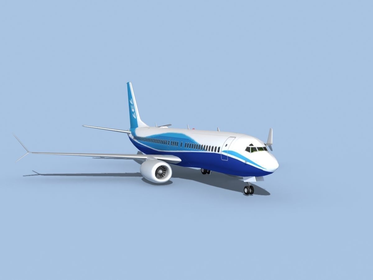 Boeing 737-800 Max Boeing Aircraft 3D model_2