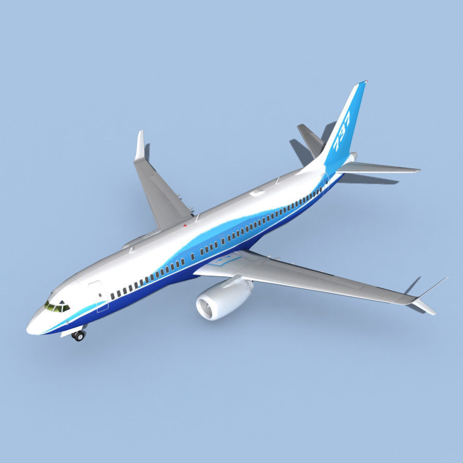 Boeing 737-800 Max Boeing Aircraft 3D model_11