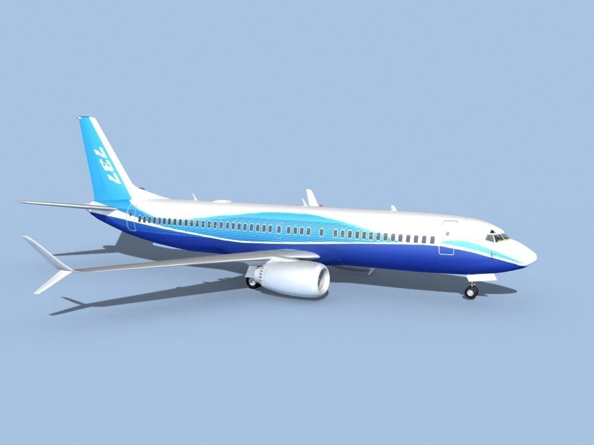 Boeing 737-800 Max Boeing Aircraft 3D model_3